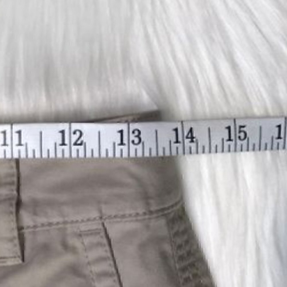 Ann Taylor Petites khaki shorts sz 00P tailored trouser cuffed short shorts - Picture 3 of 5